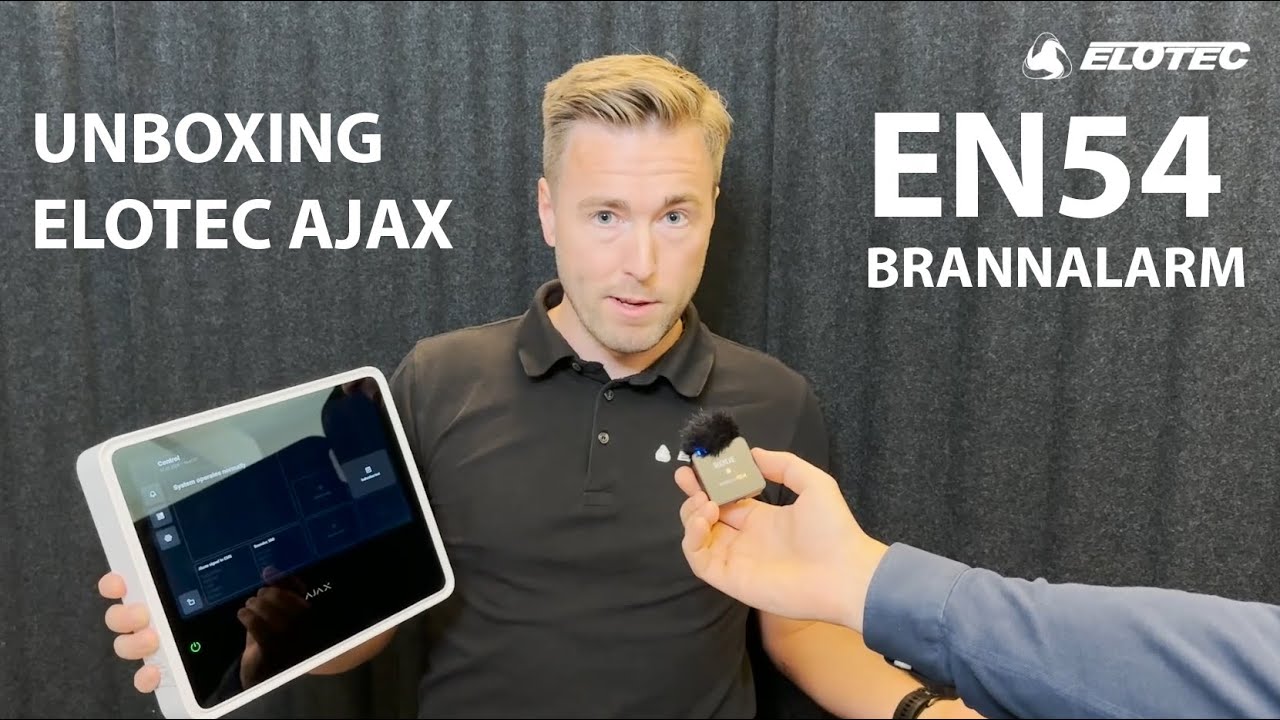 Elotec Ajax EN54 brannalarm for proffmarkedet lansering