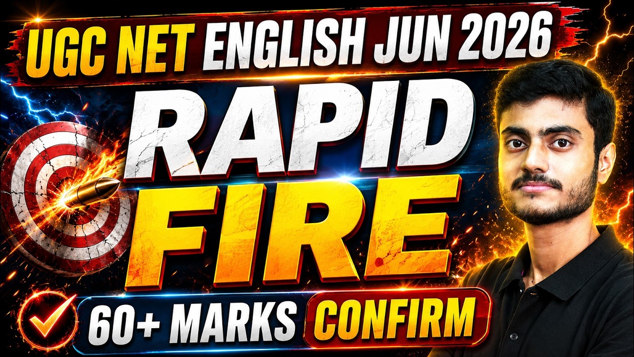 UGC NET English June 2026 Rapid Fire Session | Most Expected Questions 🔥