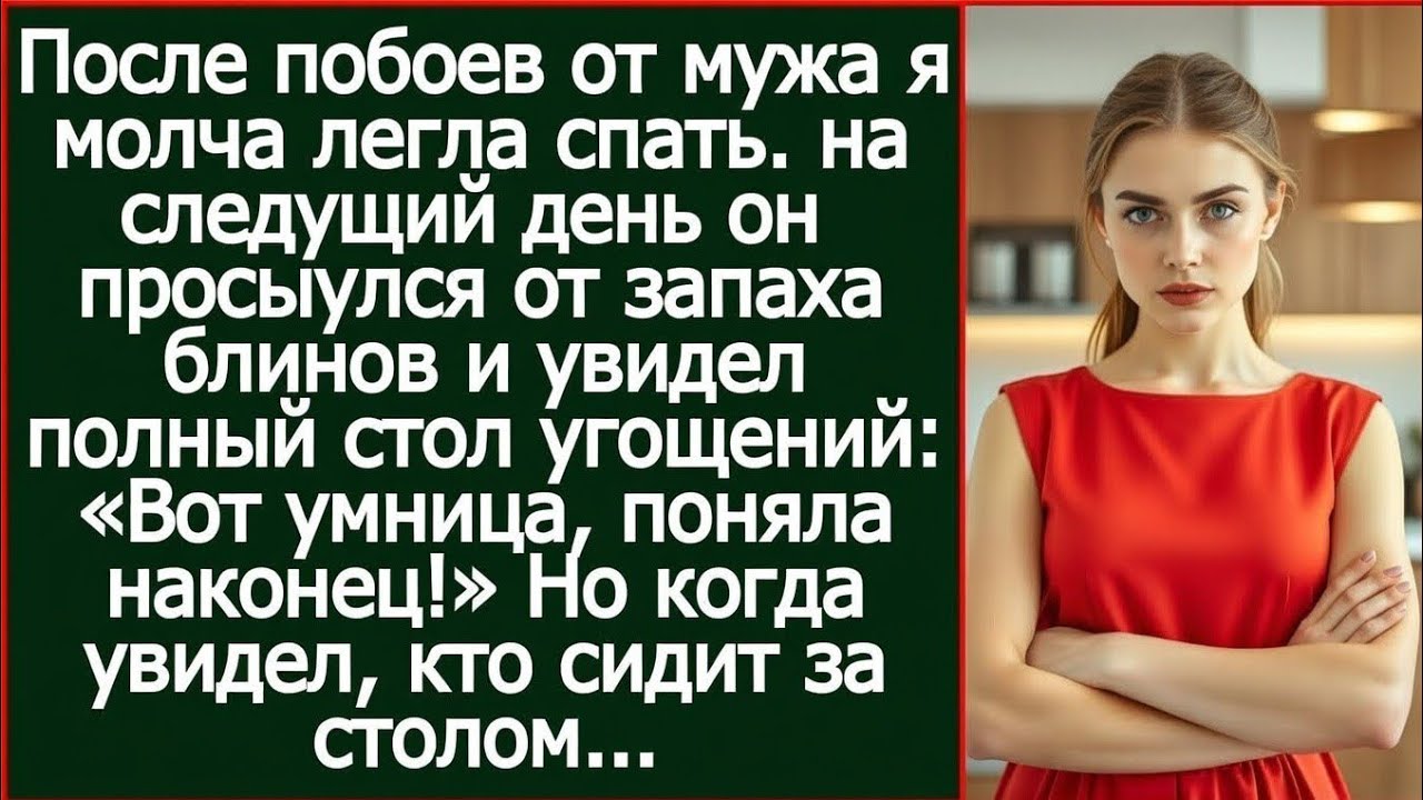 После побоев я молча легла спать. Утром муж учуял запах блинов, но увидев гостей за столом, побледне