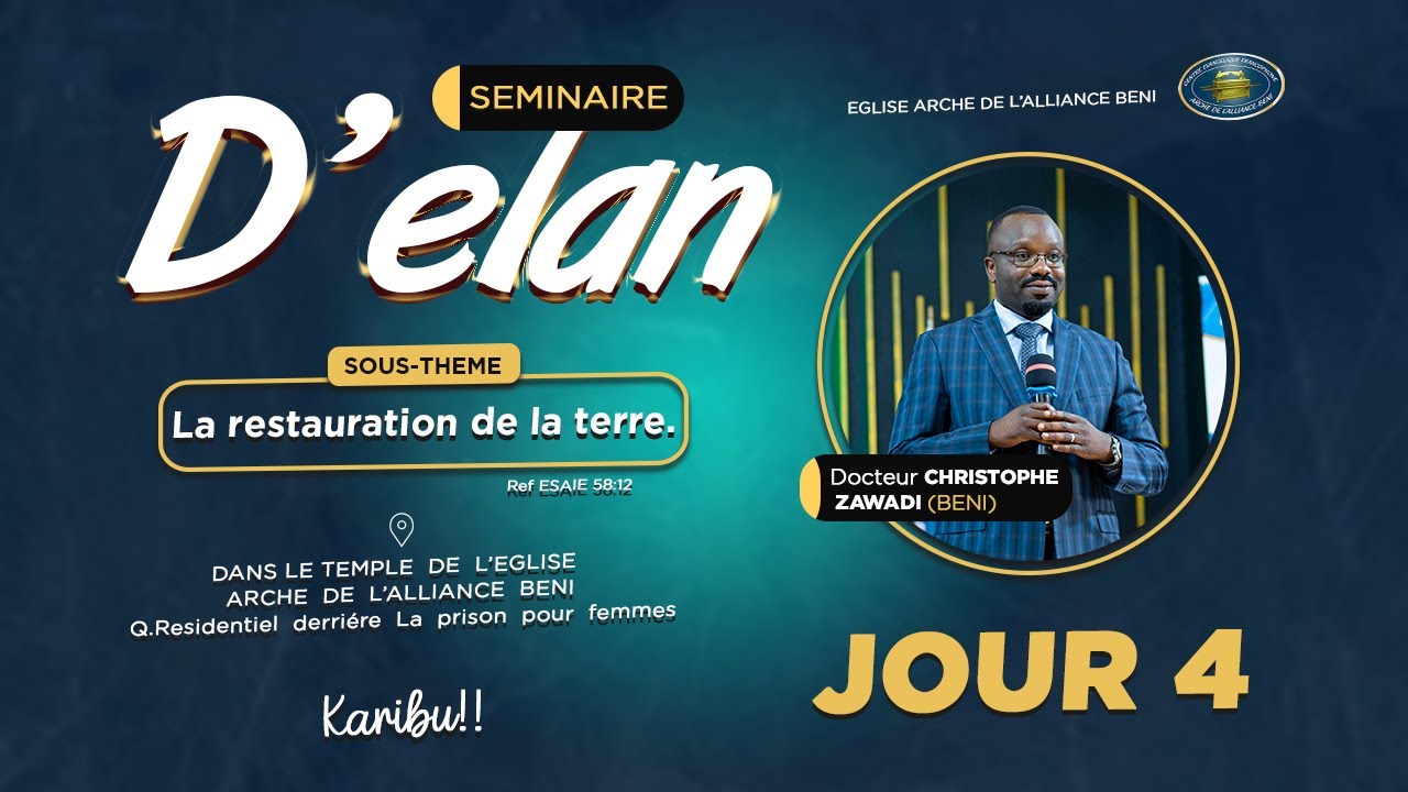 La restauration de la terre par Dr. Christophe ZAWADI (SEMINAIRE D'ELAN 2024 Jour 3)