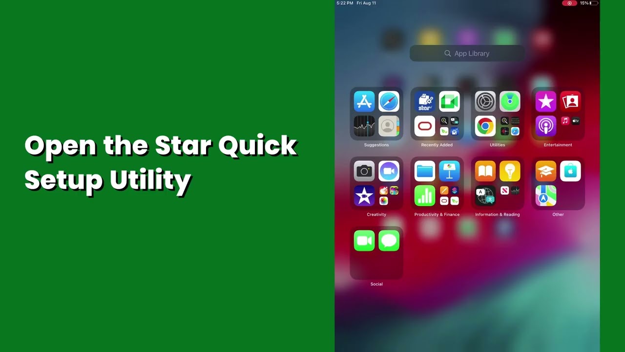 Star TSP100 IV WLAN How to set up Wifi with Food Ordering App