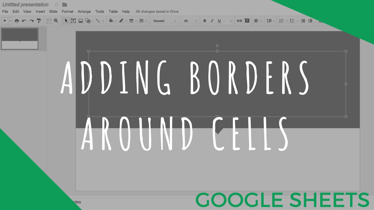 Adding Borders Around Cells