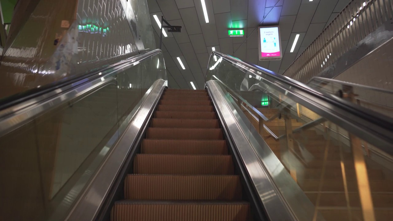 Sweden, Stockholm, Älvsjö train station, 2X elevator, 1X escalator