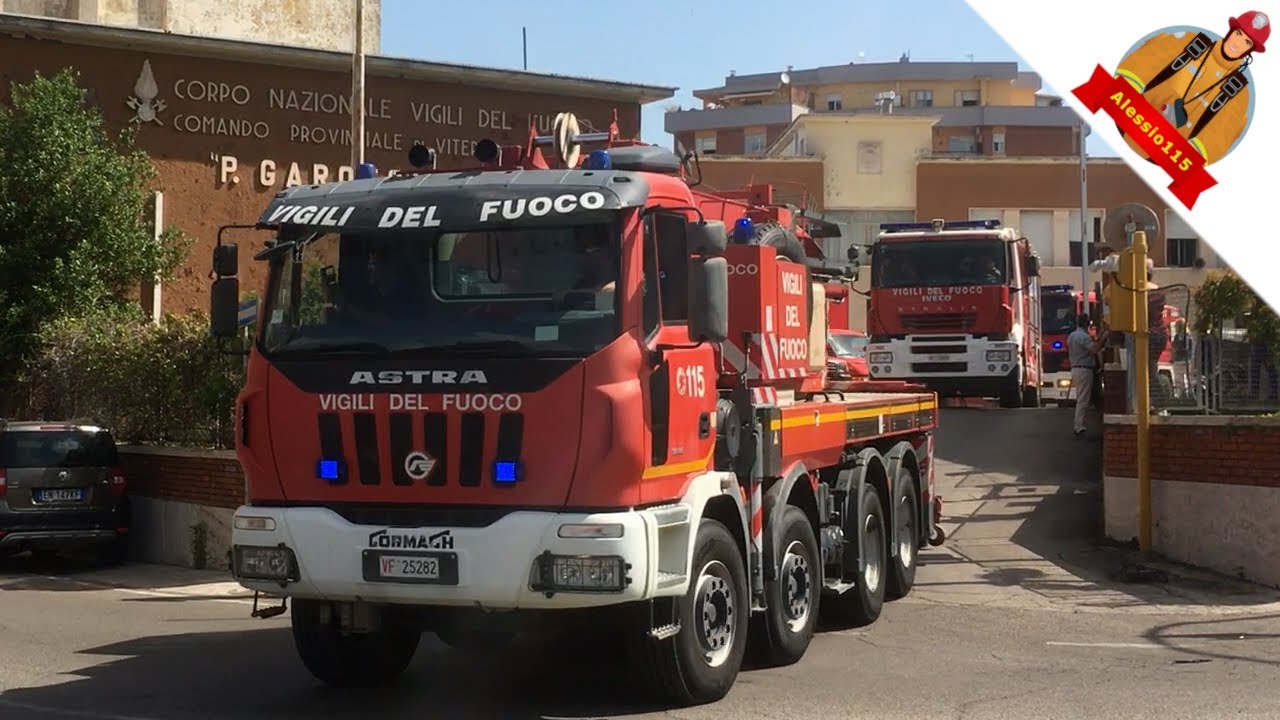 [RARE VIDEO] Vigili del Fuoco Viterbo trasferimento presso il nuovo Comando