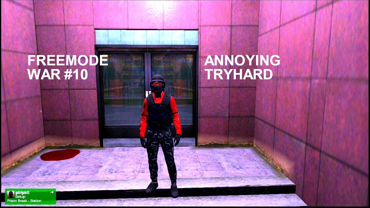 Gta 5 - Freemode War #10 - War Against Tryhard With Recovery (MODDER GETS MAD!!!)