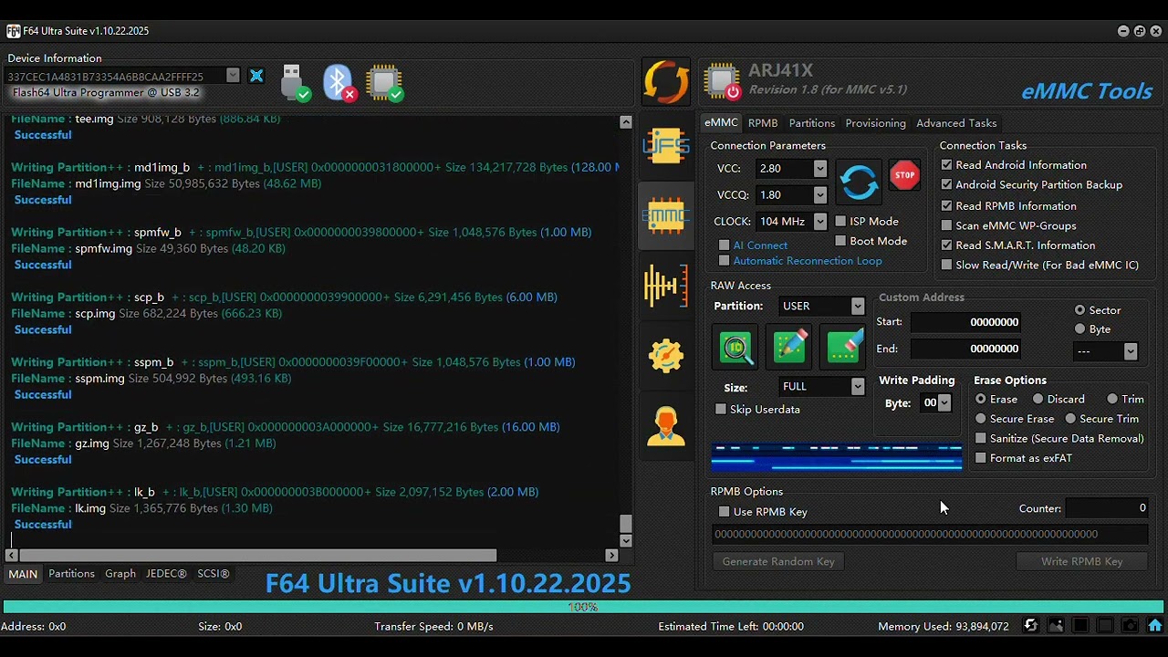Infinix Hot 50i (X6531) repartition without dump, using flash file only.