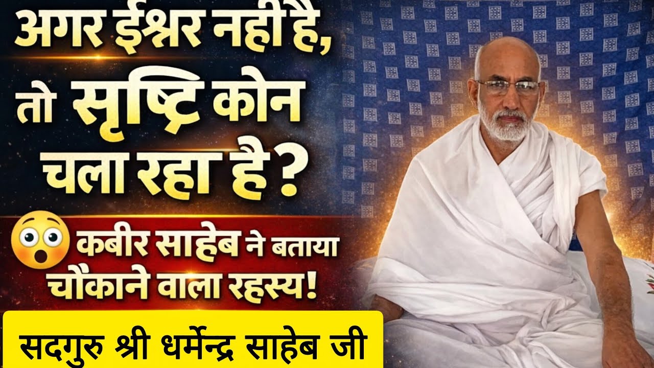 अगर ईश्वर नहीं है,तो सृष्टि कौन चला रहा है? कबीर साहेब ने बताया रहस्य👉 सदगुरु श्री धर्मेन्द्र साहेब 