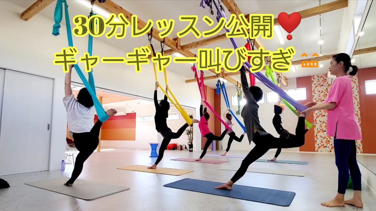 30分レッスン公開！ギャーギャー叫びすぎなAerialYogavol.635