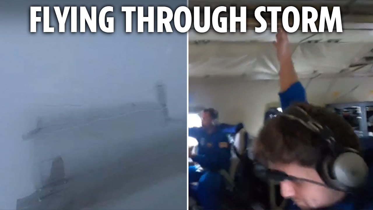 Heart-stopping moment storm chasers are battered by Hurricane Milton as they fly into 160mph swell