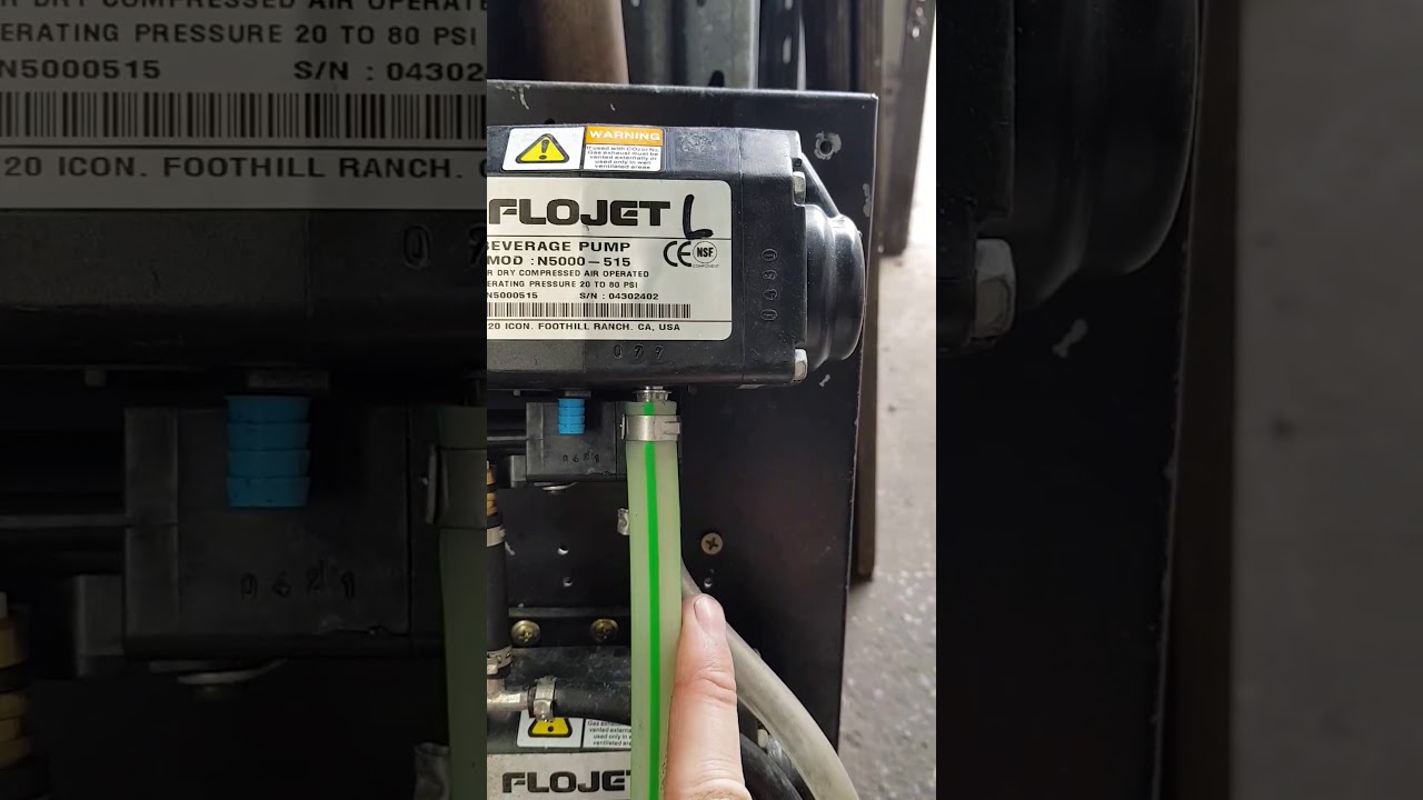 Changing out  a flojet Syrup pump