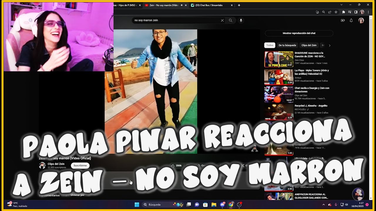 PAOLA PINAR reacciona a  ZEIN - NO SOY MARRON