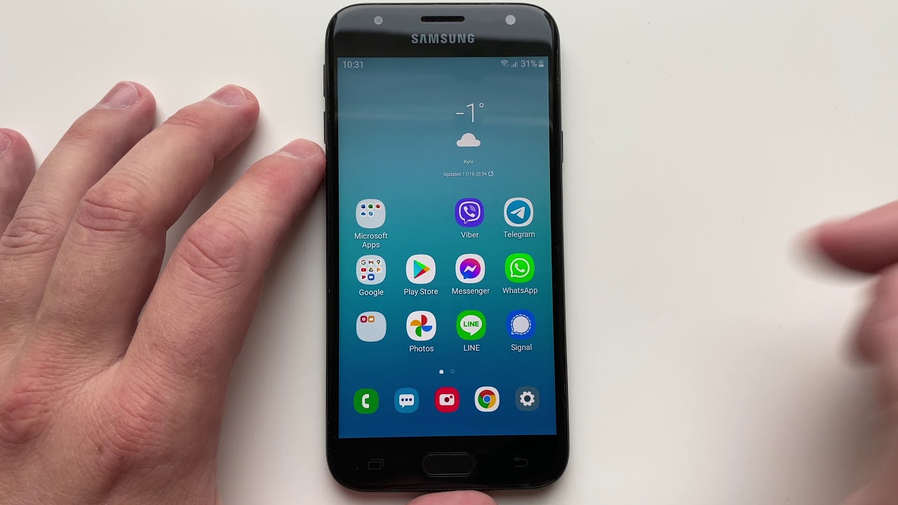 SAMSUNG Galaxy J3 2017 Incoming Call. OneUI 1.1, Android 9