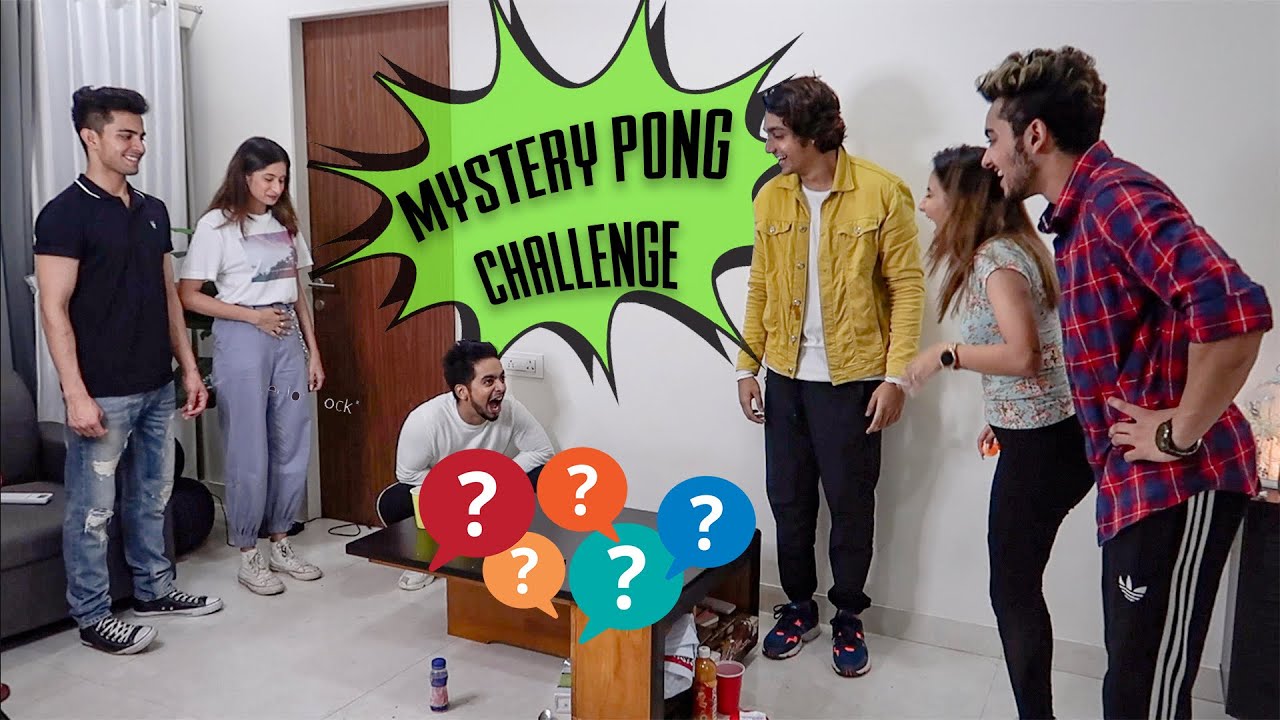 MYSTERY PONG CHALLENGE🤢😍🤯 !!! |Tanzeel Khan | ft. Mrunu,Sanket,Arsh,Anirudh,Unnati