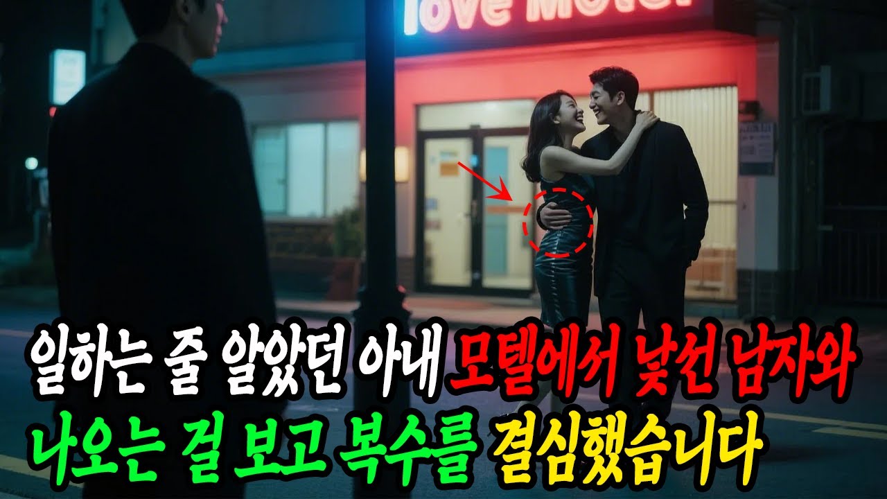 일하는 줄 알았던 아내… 모텔에서 낯선 남자와 나오는 걸 보고 복수를 결심했습니다