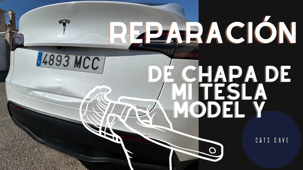 Reparación de chapa de un Tesla Model Y