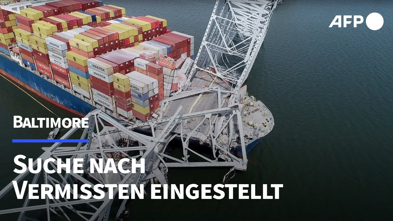 Brücken-Einsturz in Baltimore: Suche nach Vermissten eingestellt | AFP