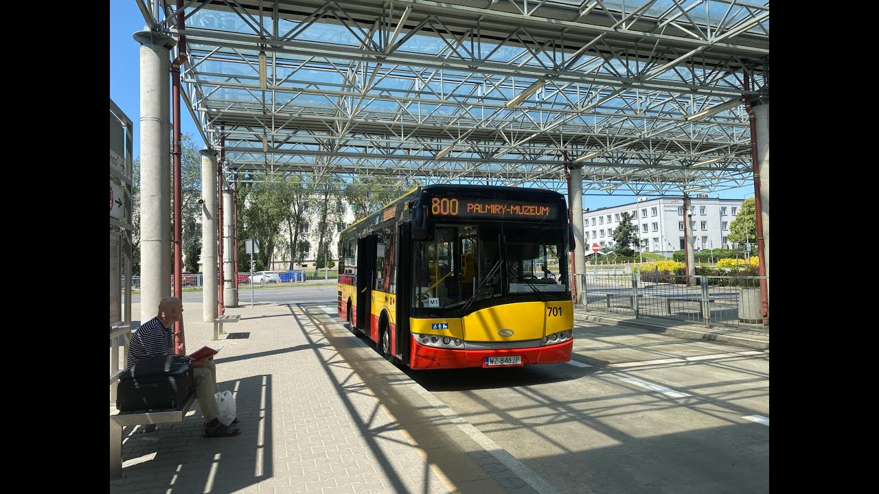 [4] krótki przejazd (przy silniku) nowym KMŁ autobusem (ex 92xx) na linii 800