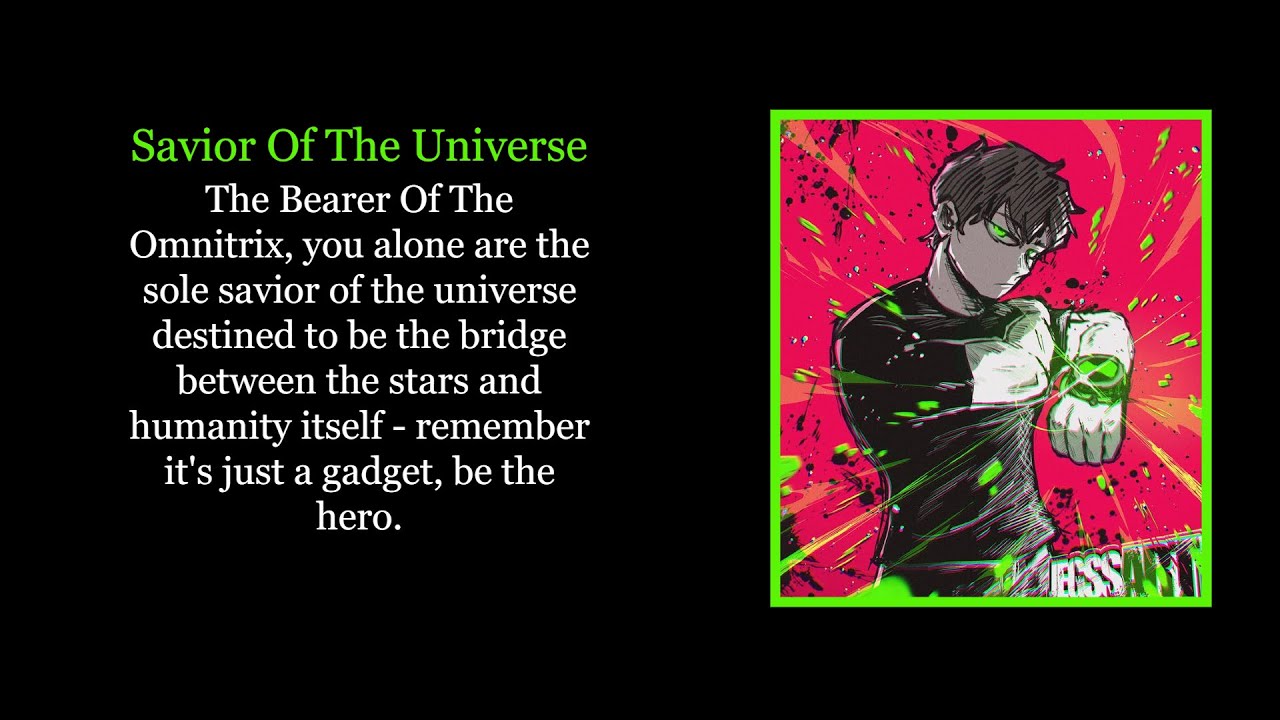 I am — The Savior Of The Universe.