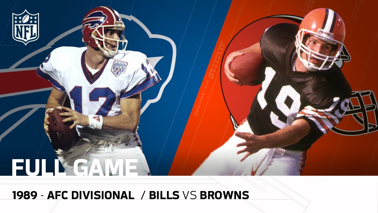 1989 AFC Divisional Playoff Game: Buffalo Bills vs. Cleveland Browns | NFL Full Game