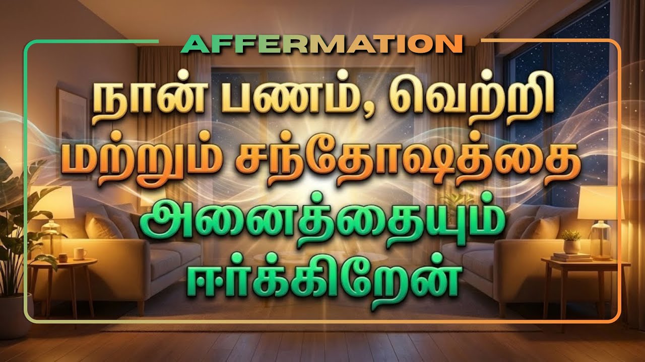 நான் அனைத்தையும் பெற தகுதியானவன்  பிரபஞ்ச பேராற்றலுக்கு நன்றி  #affermation #confidencecode