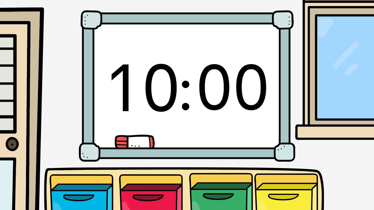 Classroom 10 Minute Rotation Timer + 2 Minute Clean Up Timer