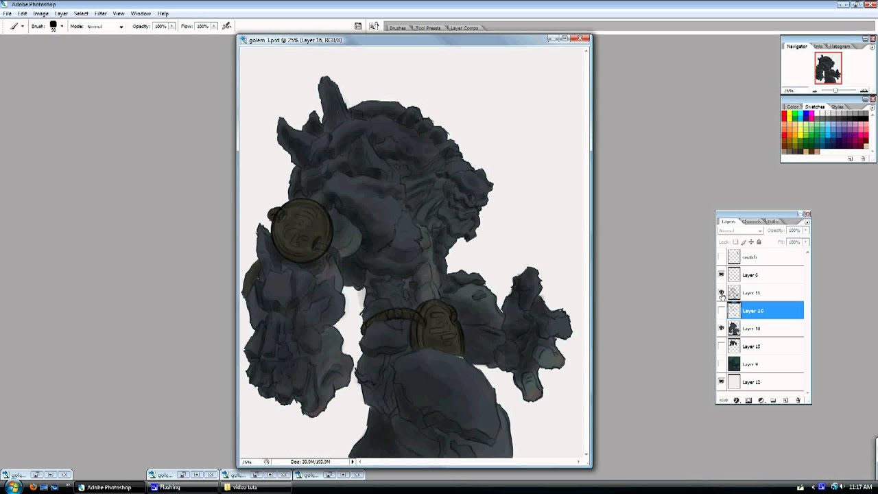 Digital Painting-Rune Golem part 1