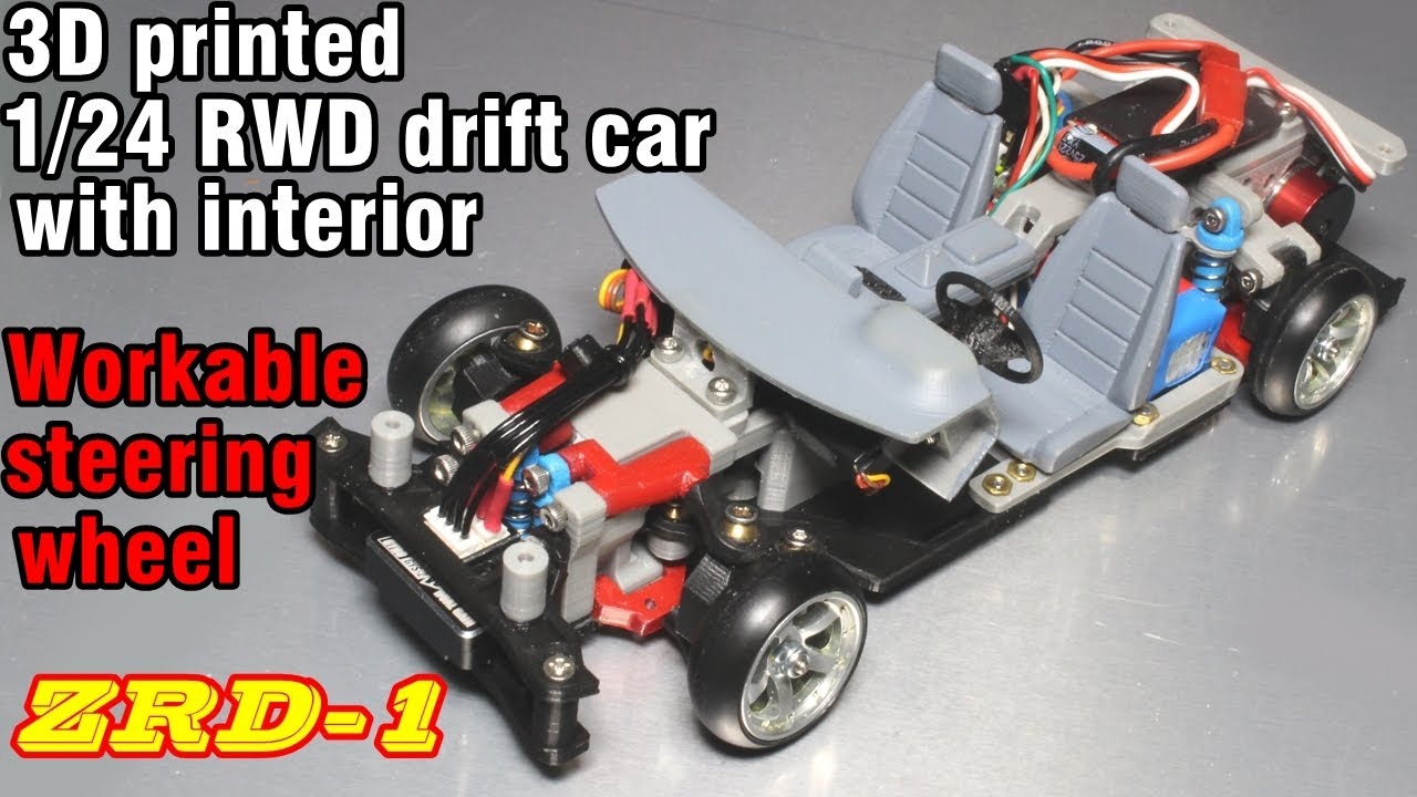 3D printed 1/24 RWD drift car with interior(1/24 후륜드리프트카 인테리어작업)