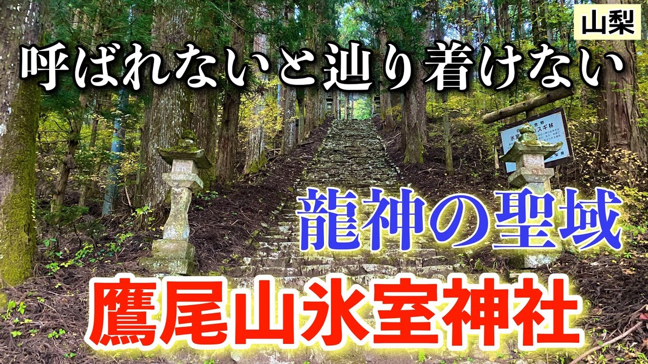 [山梨][龍神][秘境]異世界へ続く参道「鷹尾山氷室神社」〜御神氣が強すぎる弁財天・龍神が棲む神池