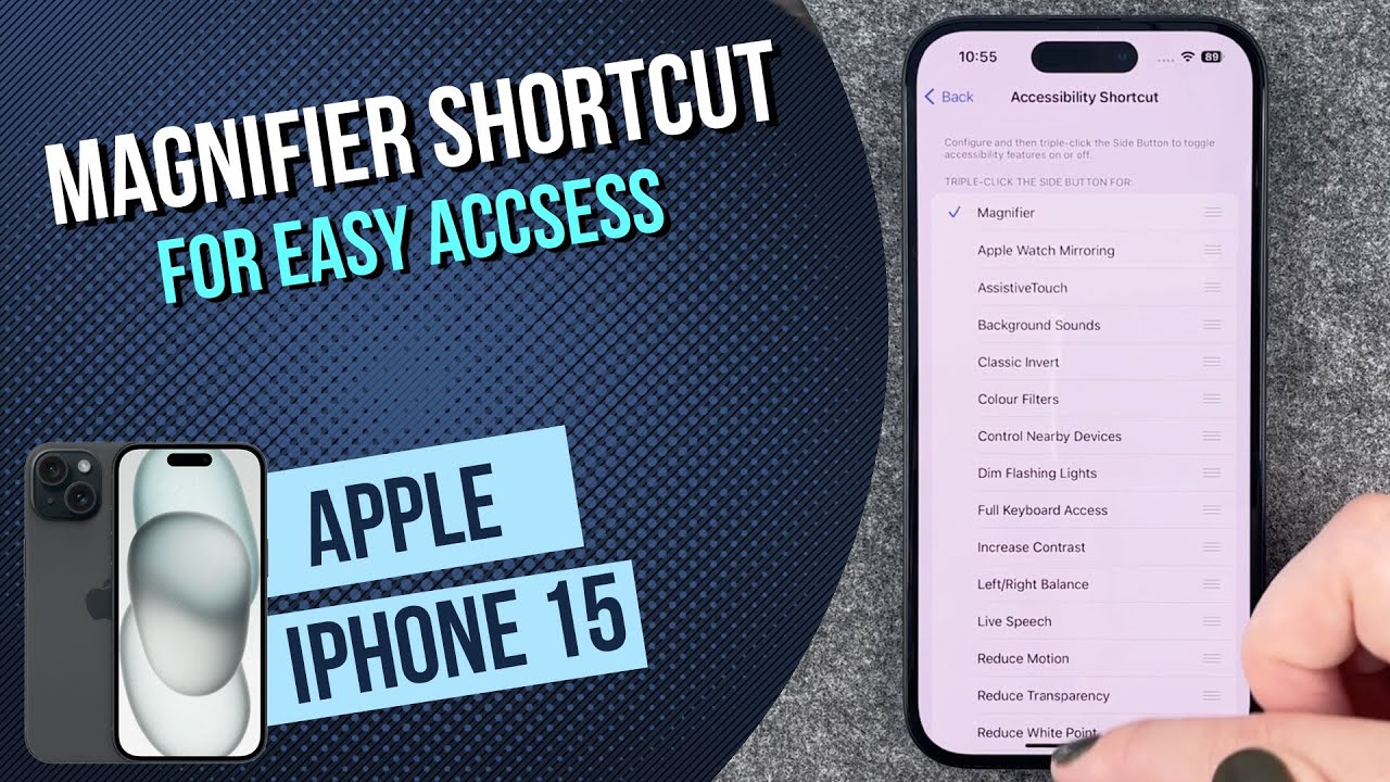 IPhone 15 - How to Magnifier Shortcut &bull; 📲 &bull; 🔍 &bull; ✅ &bull; | Tutorial