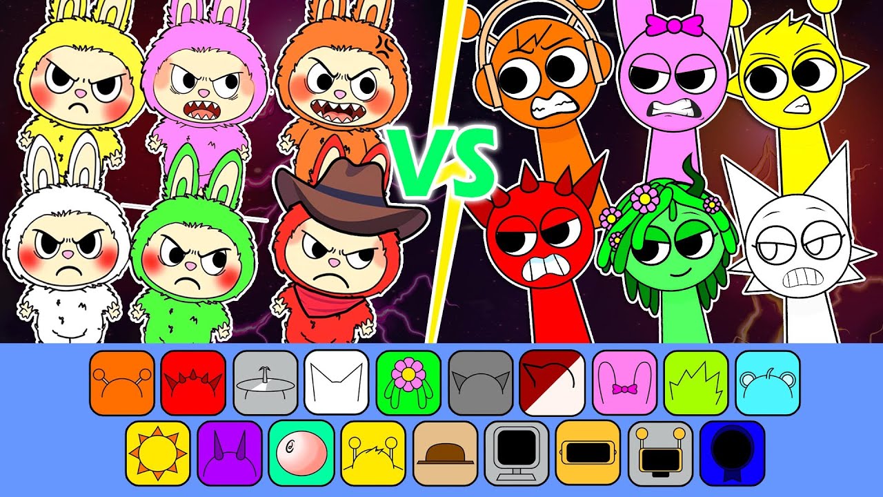 💥Paper DIY💥 SPRUNKI BUNNY Team vs LABUBU Team! 😱 Which Group is the Strongest King 👑