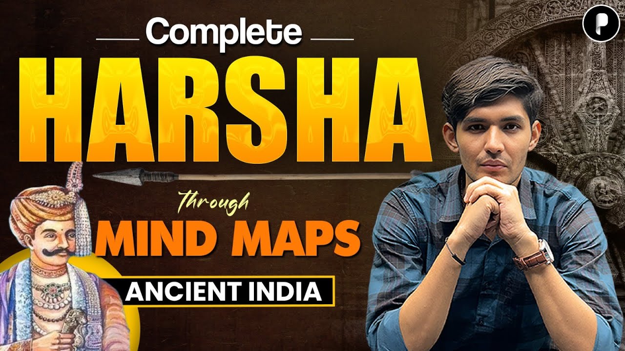 Harsha's Empire Through Mind Map | Ancient History for UPSC & SSC