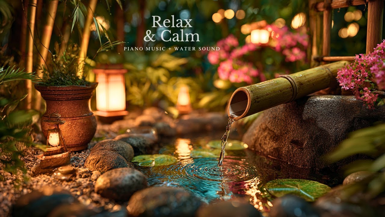 Instant Peace of Mind 🌿 Bamboo Water Sounds & Relaxation Music, Relieves Anxiety
