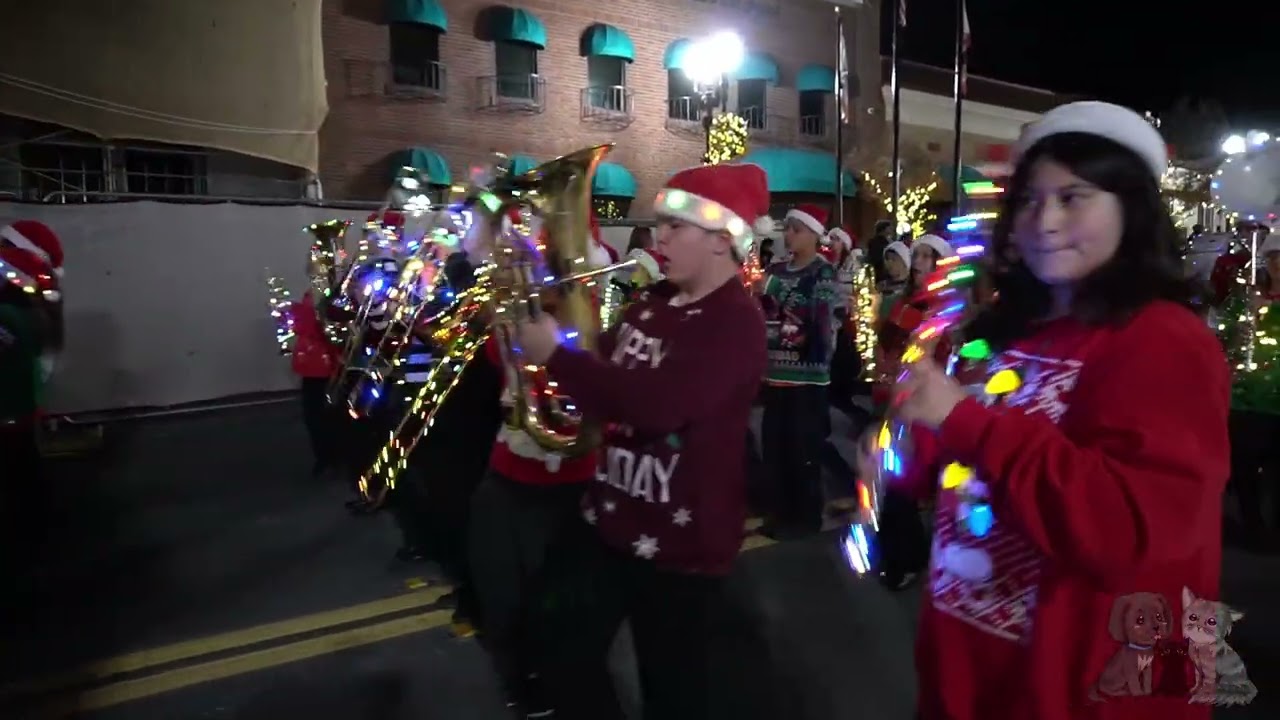 Elsinore Middle School Marching Band at 2025 Winterfest Parade