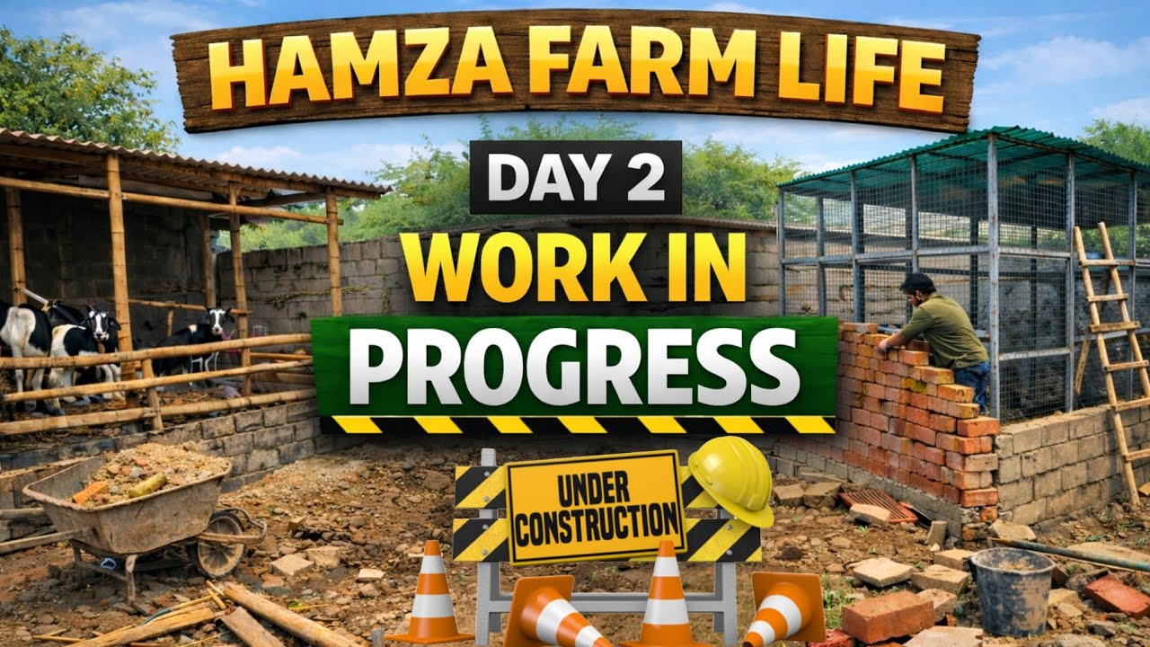 Day 2 Work In Progress  Hamza farm life