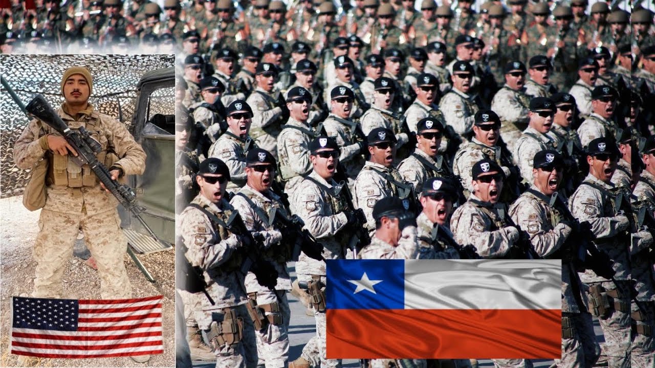 US MARINE 🇺🇸 REACCIONANDO A LA GRAN PARADA MILITAR DE CHILE 🇨🇱