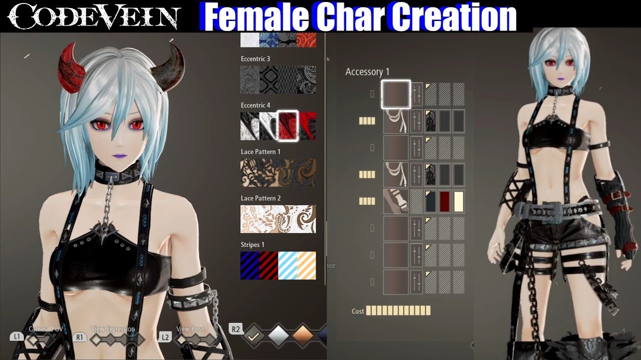 Code Vein Female Character Creation & Customization - All Options Detailed