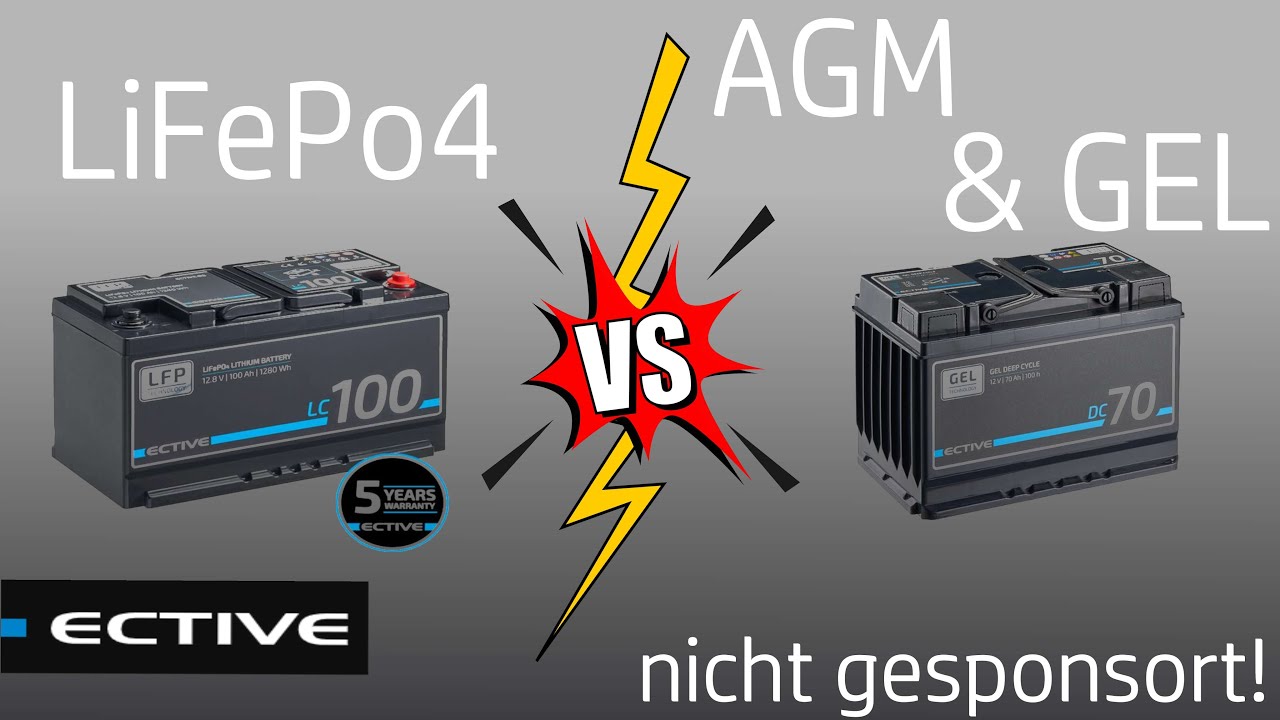 🔋LiFePo4 vs AGM/Gel🔋 | Wann nehme ich welche Batterie? | Plan the Van