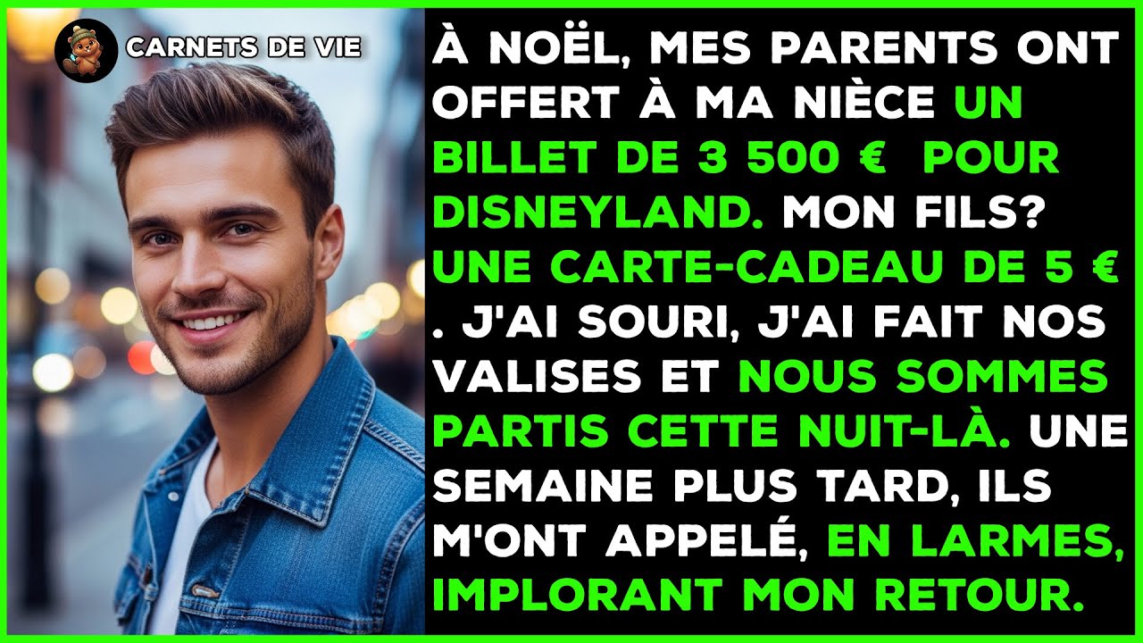 À Noël, mes parents ont offert un billet de 3500€ pour Disneyland à la fille de ma sœur.