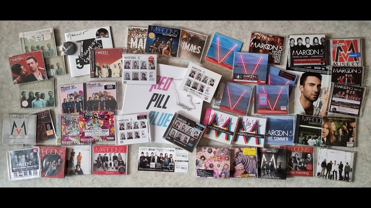 MAROON 5 unboxing promo box + all my CD collection