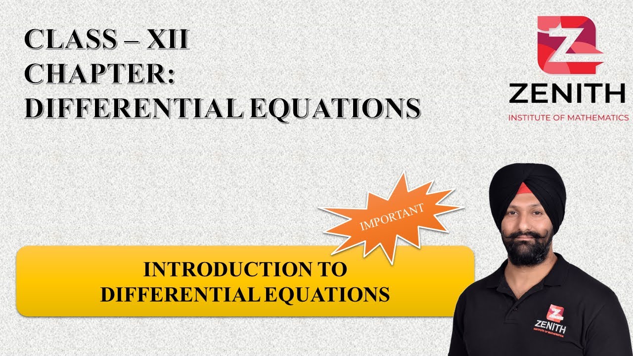 INTRODUCTION TO DIFFERENTIAL EQUATIONS