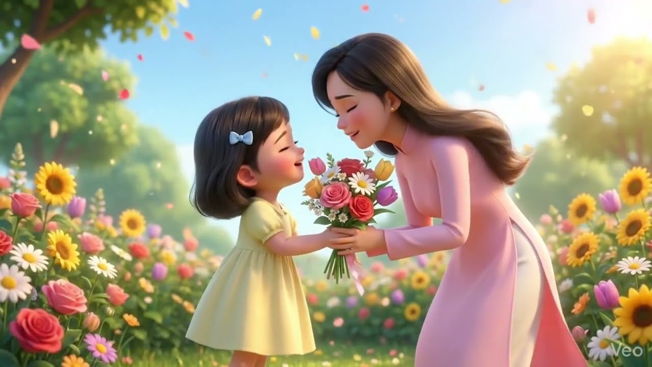 Bài hát ngày 8-3 cho trẻ bằng AI: BÔNG HOA MỪNG CÔ | Lê Bích Hồng