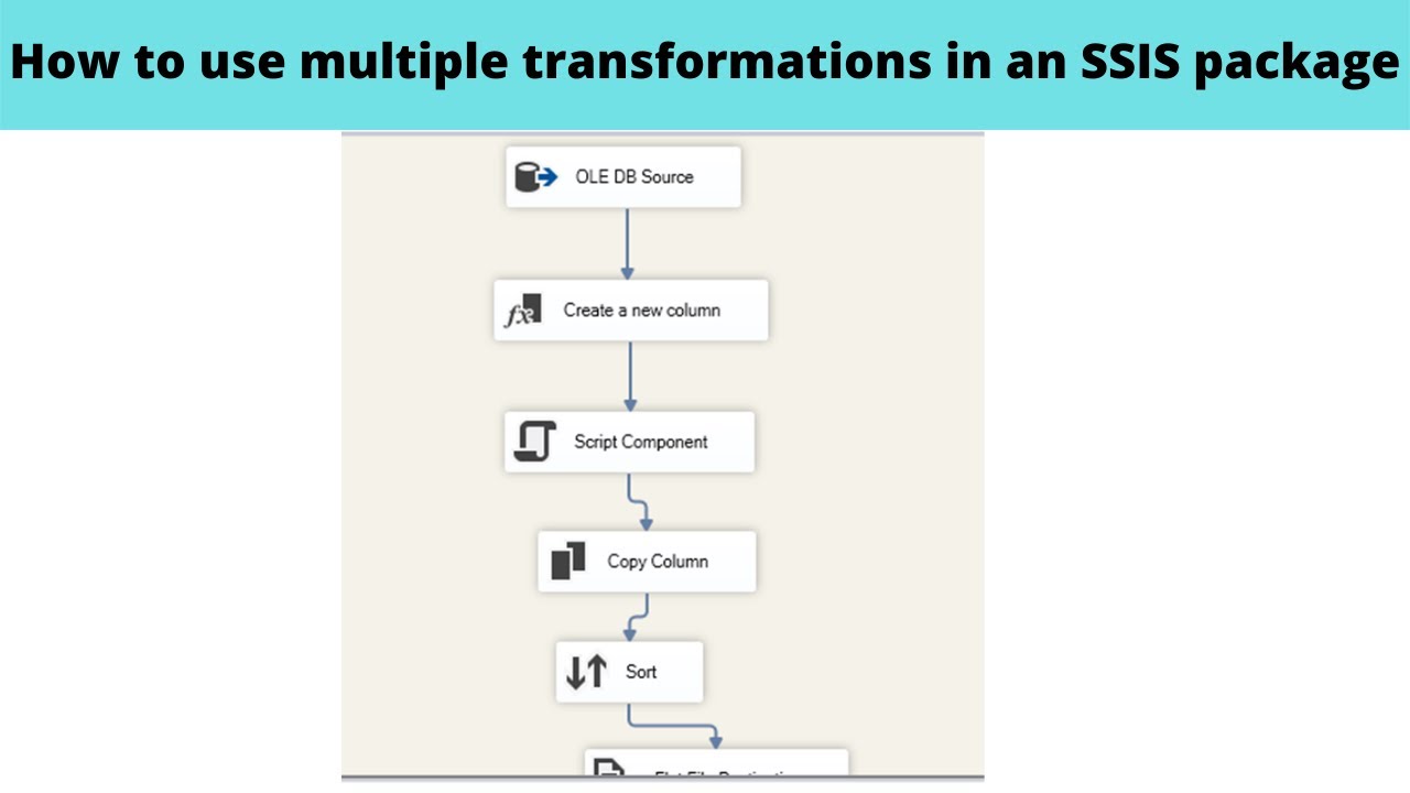24 How to use multiple transformations in an SSIS package ?