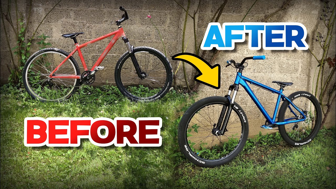 BIKE RESTORATION - Cheap and Crappy MTB Gets Fixed,Painted And Upgraded!