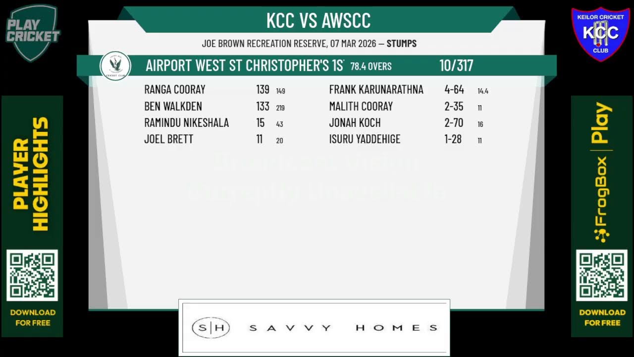 Keilor 1st XI v Airport West St Christopher's 1st XI