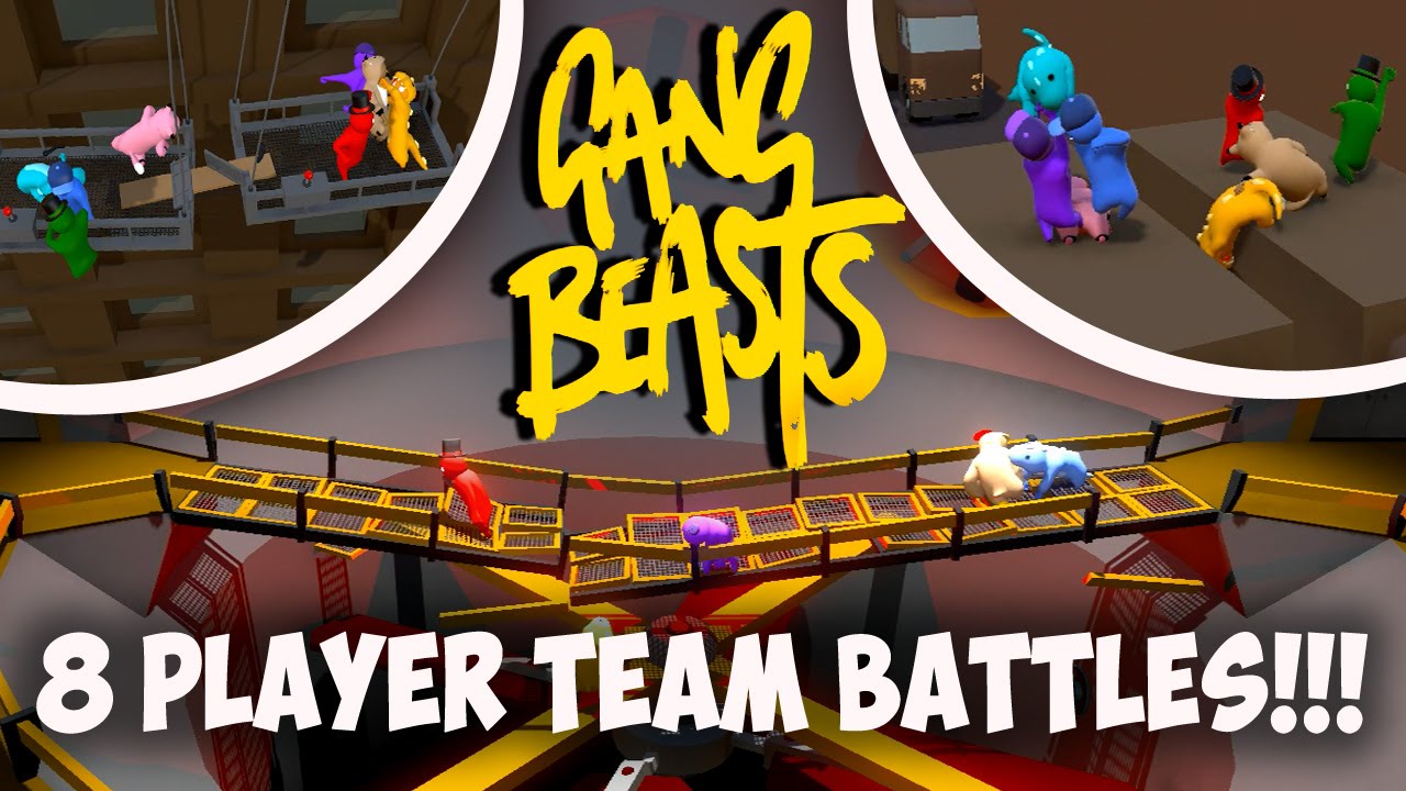 Gang Beasts 8 player!!! - Part 2, Team Battles!!!