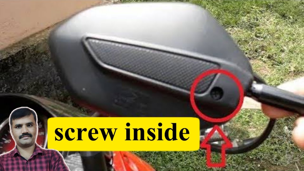 how to fixed a side mirror in motorcycle (nut inside the side mirror body)
