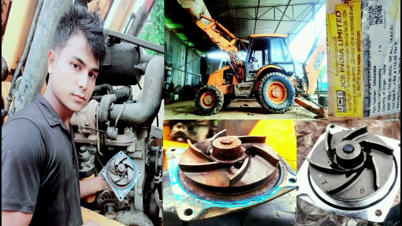 JCB 4DX WATER PUMP CHANGE //##/
