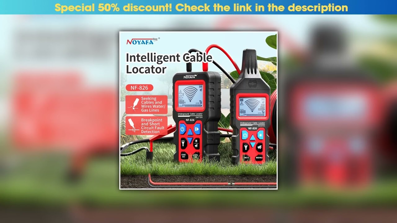 New Arrival Noyafa NF-826 Wire Tracker Portable Telephone Cable Locator Underground Pipe Detector P