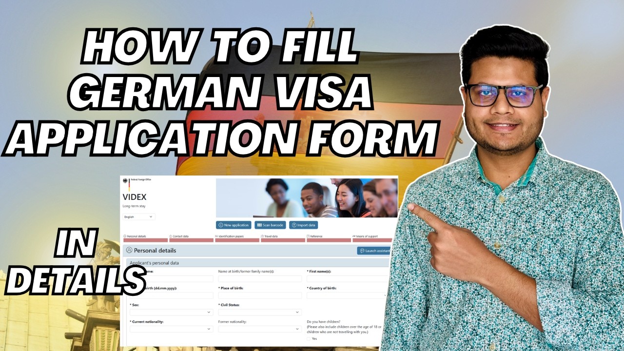 VIDEX online form fill up | How to fill up German Visa Application form for Student Visa? Details 🇩🇪
