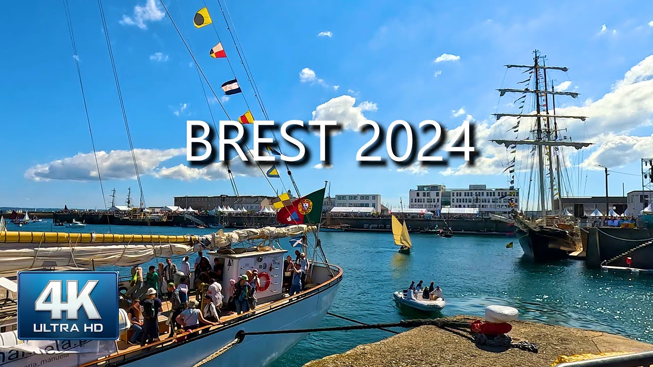 [4K]⛵Captivating Brest 2024. Festival Walking Tour Part 1 | HDR 60fps